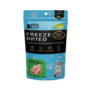 Pets Kitchen Treat Freeze-Dried Chic & Seabass 40g x2
